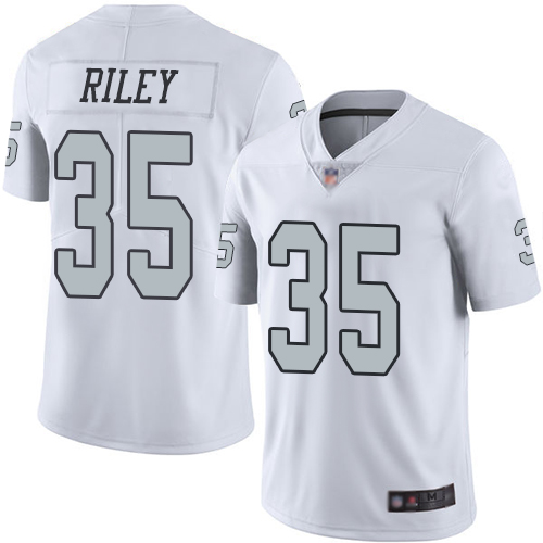 Men Oakland Raiders Limited White Curtis Riley Jersey NFL Football #35 Rush Vapor Untouchable Jersey->oakland raiders->NFL Jersey